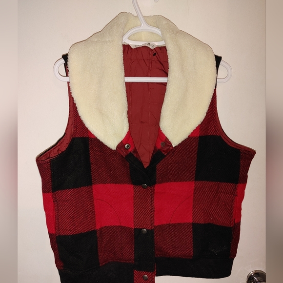 Woolrich Womens Giant Buffalo Wool Vest Sz.L - Picture 4 of 11